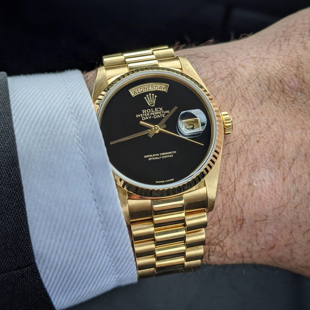 rolex day date onyx dial price
